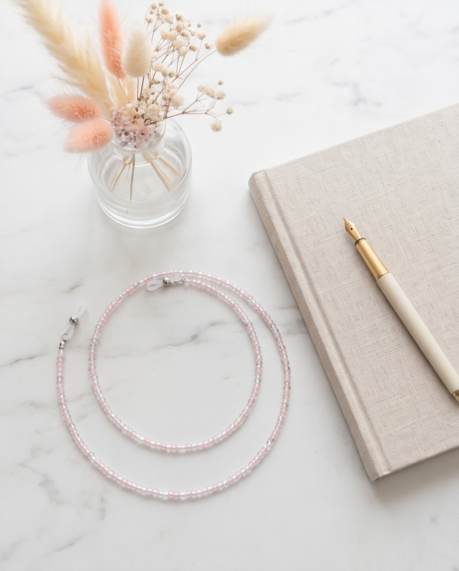 Rose Brillenkette